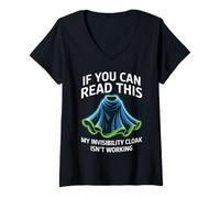 Femme If You Can Read This My Cloak Failed T-Shirt avec Col en V