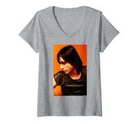 Femme Iggy Pop Hotel Photo Shoot par Virgina Turbett T-Shirt avec Col en V