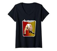 Femme Iggy Pop - Iggy and the Stooges Backbend T-Shirt avec Col en V