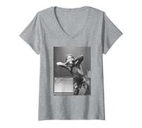 Femme Iggy Pop of The Stooges Live par Virginia Turbett T-Shirt avec Col en V