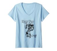 Femme Iggy Pop Real Wild Child Officially Licensed T-Shirt avec Col en V