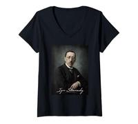 Femme Igor Stravinsky Compossier Pianiste T-Shirt avec Col en V