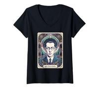 Femme Igor Stravinsky Tarot Compossier Pianiste T-Shirt avec Col en V