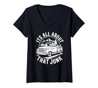 Femme Il est Tout à Propos de ce camionnette indésirable transporteurs de déchets T-Shirt avec Col en V