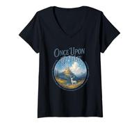 Femme Il était une fois un royaume fantastique enchanteur T-Shirt avec Col en V