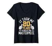 Femme Il m'a Fallu 20 Ans pour Créer Ce Chef-d'œuvre 20 Ans T-Shirt avec Col en V