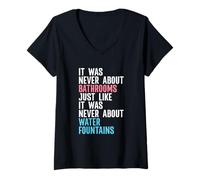 Femme Il n'a jamais été Question de salles de Bains ou de fontaines à Eau T-Shirt avec Col en V