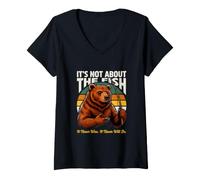 Femme Il ne s'agit Pas du Poisson qu'il n'a jamais été T-Shirt avec Col en V