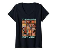 Femme Il ne s'agit pas d'un film si c'est du vinyle, amateur de vinyle rétro, de musique T-Shirt avec Col en V