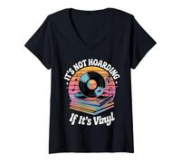 Femme Il n'est Pas accumulé si Son Vinyle T-Shirt avec Col en V