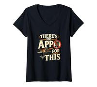 Femme Il n'y a Pas d'application pour Cette Forge de métallurgistes T-Shirt avec Col en V