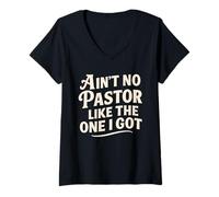 Femme Il n'y a pas de pasteur comme celui que j'ai eu Christian T-Shirt avec Col en V