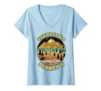 Femme Il n'y A Pas De Planète B Jour De La Terre Vintage T-Shirt avec Col en V