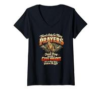Femme Il n'y a qu'un Nombre limité de prières à Faire Avant Que Je ne t'insulte T-Shirt avec Col en V