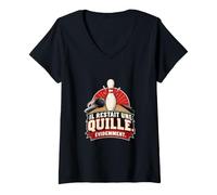 Femme Il Restait Une Quille Évidemment Humour Joueur de Bowling T-Shirt avec Col en V