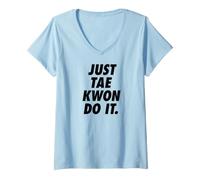 Femme Il Suffit de Le Prendre en Main T-Shirt avec Col en V