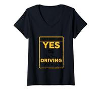Femme Il suffit de répéter oui instructeur de conduite T-Shirt avec Col en V
