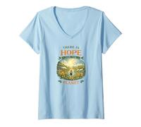 Femme Il y a de l'espoir pour la planète Solarpunk Earth Day Green Life T-Shirt avec Col en V