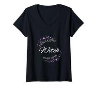 Femme Il y a Une Petite sorcière en chacun de Nous. Witchy Magic T-Shirt avec Col en V