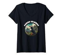 Femme Îles Féroé Souvenir/Féroé îles T-Shirt avec Col en V