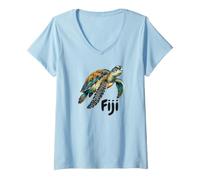 Femme îles Fidji T-Shirt avec Col en V
