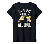 Femme I'll Bring The Alcohol Drinking Bestie Margarita Gin Tonic T-Shirt avec Col en V