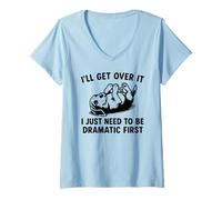 Femme I'll Get Over It I Just Need To Be Dramatic First Beagle T-Shirt avec Col en V