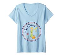 Femme Illustration de conte classique Le Petit Prince T-Shirt avec Col en V