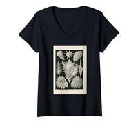 Femme Illustration de Coquillages Ernst Haeckel T-Shirt avec Col en V