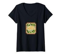 Femme Illustration « J'aime les cornichons » Pickle Lovers Art T-Shirt avec Col en V