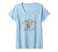 Femme Illustration Vintage du Quatuor X Million Dollar de Sun Records T-Shirt avec Col en V