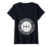 Femme Ils ne Peuvent Pas Voler ce qu'ils ne Peuvent Pas Conduire Manuel de Transmission T-Shirt avec Col en V