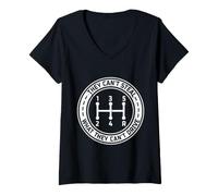 Femme Ils ne Peuvent Pas Voler ce qu'ils ne Peuvent Pas Conduire Transmission Manuelle T-Shirt avec Col en V