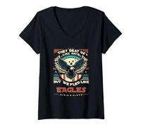 Femme Ils nous ont battus comme des rats, mais nous avons fui comme des aigles T-Shirt avec Col en V