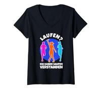 Femme Ils ont dit que nous allons courir, j'ai compris le haut T-Shirt avec Col en V