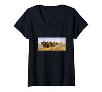 Femme Ilya Repin Barge Haulers (Haulage Scene) T-Shirt avec Col en V