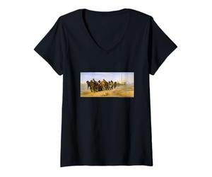 Femme Ilya Repin Barge Haulers (Haulage Scene) T-Shirt avec Col en V