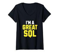 Femme I'm A Great SQL, Funny Introverti Saying Inbound Marketing T-Shirt avec Col en V