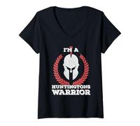 Femme I'm a Huntingtons Warrior Huntington's Disease Awareness T-Shirt avec Col en V