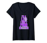Femme I'm A Leo I Don't Purr I Dominate T-Shirt avec Col en V