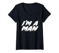 Femme I'm A Man | I'm The Man Being Masculine Tough T-Shirt avec Col en V