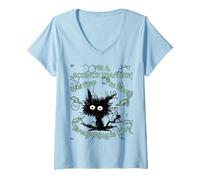 Femme I'm a Science Teacher Everything is Fine Humour Design T-Shirt avec Col en V