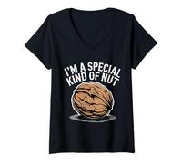 Femme I'm A Special Kind of Nut Blagues légères - T-Shirt avec Col en V