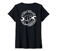 Femme I'm Here Because You Broke Something Work Handyman Mechanic T-Shirt avec Col en V