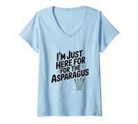 Femme I'm Just Here for The Asperagus Funny Vegetable Lover T-Shirt avec Col en V