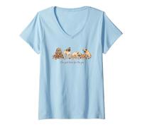 Femme I'm Just Here for The Pie Funny Carlin Dogs Fall T-Shirt avec Col en V