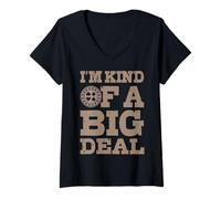 Femme I'm Kind of a Big Deal Poker Chip Lettre Design Casino Humour T-Shirt avec Col en V