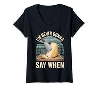 Femme I'm Never Gonna Say When Râpe à Fromage Parmesan - T-Shirt avec Col en V