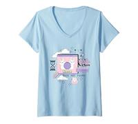 Femme I'm Not A Human Pastel Bunny Spam T-Shirt avec Col en V