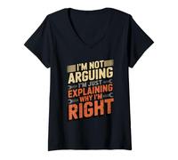 Femme I'm Not Arguing I'm Just Expliing Why I'm Right Mechanic T-Shirt avec Col en V
